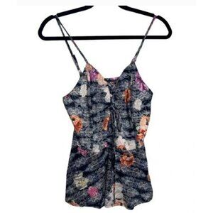 Venus Womens Floral Print Sleeveless Top With Adjustable Straps